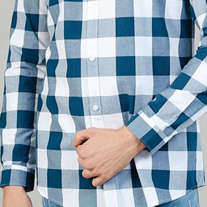 เสื้อเชิ้ตแขนยาวสำหรับผู้ชายทรงสลิมฟิตสุดหรูเสื้อเชิ้ตทำงานแขนยาวสำหรับผู้ชายแบบลำลองทางการทำจากผ้าฝ้าย - Product Image 5