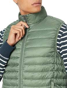 Veste matelassée sans manches imperméable écologique à capuche camouflage fine d'hiver de haute qualité à la mode pour hommes Fabriquée au Pakistan - Product Image 3