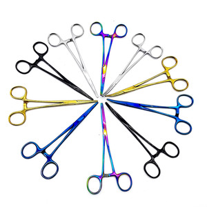 Instrumento hemostático quirúrgico OEM de alta calidad, fórceps de arteria recta y curva multicolor, fuente de alimentación Manual - Product Image 1