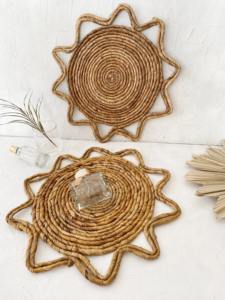 Napperon en jacinthe d'eau naturelle Star Produits écologiques Fabriqué au Vietnam Décoration de table Napperon tissé en gros - Product Image 3