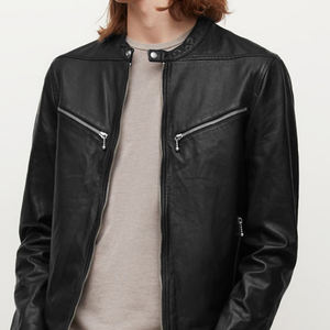 Chaqueta de Cuero Vacuno Genuino para Hombre, Estilo Urbano, Impermeable, Cortavientos, para Invierno, 100% Auténtica, Pakistán 2023 - Product Image 6