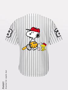 เสื้อเจอร์ซีย์เบสบอลสไตล์ฮิปฮอป, ใหม่2024การ์ตูนดูอบอุ่นระบายอากาศได้ดีเสื้อกีฬาฟุตบอลสำหรับผู้ชายและผู้หญิง - Product Image 3