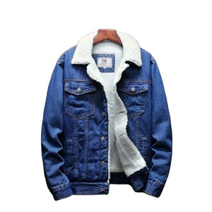 Veste en jean doublée polaire d'hiver pour hommes, manteau en jean cowboy épais et chaud, vêtements d'extérieur à la mode en noir et bleu, grande taille jusqu'à 6XL - Product Image 3