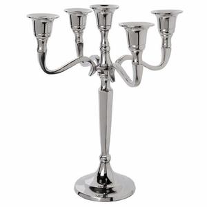 Elegant five-arm <b>gold</b> candelabra centerpiece. Available at wholesale prices. - Product Image 2