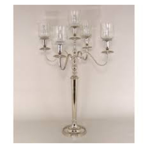 Superior Quality Metal Candelabra Silver Polished Fancy Designer Handcrafted <b>Wedding</b> Centerpiece Tabletop Decoration <b>Accessories</b> - Product Image 3