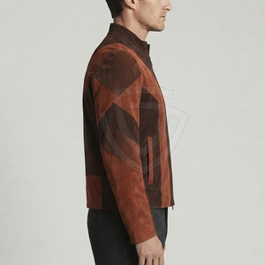 Stylish Men <b>Suede</b> <b>Leather</b> <b>Jacket</b> With Soft Touch Finish Classic Button Front Practical Pockets And Comfortable Regular Fit - Product Image 6