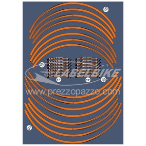 Per moto KTM 1090-1190-1290 Adventure: Strisce adesive compatibili con cerchi da 17' e 19', protezione serbatoio e adesivo - Product Image 3