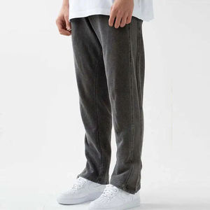 High Selling <b>Vintage</b> Sweatpants Custom Embroidery Acid Washed Plain Mens Pant Thick Cotton SweatPants - Product Image 4