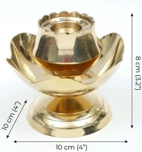 Pour le brûleur d'encens en laiton doré de forme avec un design antique moderne fait à la main pour la décoration intérieure religieuse - Product Image 6