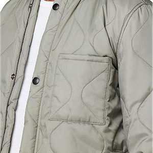 Manteau d'hiver de couleur unie pour l'extérieur, manteau pour hommes, manteau en peluche avec logo personnalisé, résistant à l'eau et au vent, vente en gros OEM - Product Image 4