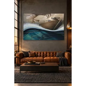 Impression sur toile Fida Eagle, Dog and Shark Surreal Boat - Product Image 5