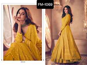 ชุดเดรส Anarkali อินเดียชุดแต่งกายเทศกาลและงานแต่งแบบดั้งเดิมของผู้หญิง - Product Image 4