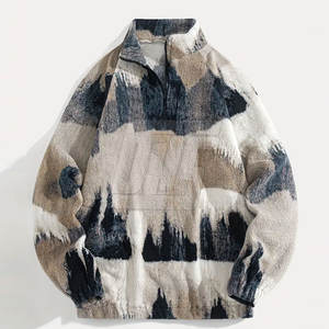 Veste élégante à fermeture éclair Qtr pour hommes pull athlétique à la mode avec coupe confortable pour une utilisation quotidienne décontractée veste d'hiver - Product Image 1