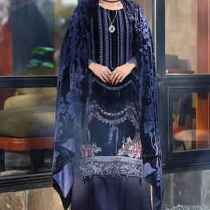 Lehenga Choli Anarkali lourdement orné pour femmes avec broderie de luxe en tissu acrylique, tenue de soirée - Product Image 1