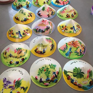 หมวกทรงกรวยลายใบไผ่เฉพาะของเวียดนามงานฝีมือการทอแบบดั้งเดิมเหมาะสำหรับเป็นของขวัญและตกแต่งบ้านจากเวียดนามโดย99GD - Product Image 1