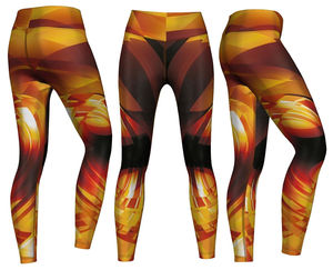 2025 Digital Essence Yoga Leggings Premium Qualité Tissu Tricoté Taille Logo Infuser Style Vibrant Améliorer Votre Expérience De Yoga - Product Image 1