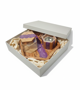 ที่จุดธูปทรงหกเหลี่ยมพร้อมถาดและกล่องอะคริลิกสำหรับเป็นของขวัญตอบแทนจากโรงงานโดยตรงในอินเดีย - Product Image 1