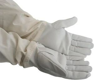 Nueva manga de tela de malla de cuero sintético apicultura XL guantes protectores 1 par de guantes de seguridad para apicultores - Product Image 4