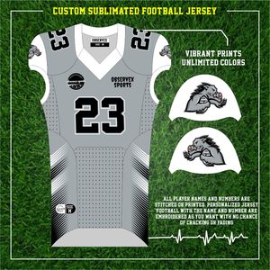 กางเกงเจอร์ซีย์ทีมอเมริกันฟุตบอลชุดเครื่องแบบอเมริกันพิมพ์ซับลิเมชันสีพื้น - Product Image 2