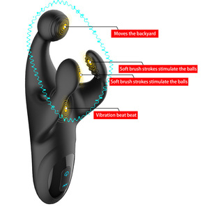 Masseur vibrant 3-en-1 rechargeable par USB pour couples, jouet sexuel pour adultes - Product Image 2