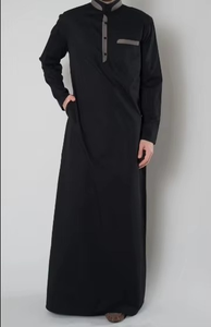 Vente chaude style saoudien hommes robe unie prix de gros avec la meilleure qualité personnalisé thobes musulman taille adulte - Product Image 5