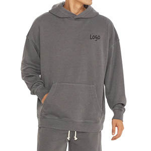Sweat-shirt à capuche pour homme de haute qualité, coupe-vent, col rond, 100% coton tricoté, écologique, logo imprimé personnalisé - Product Image 5