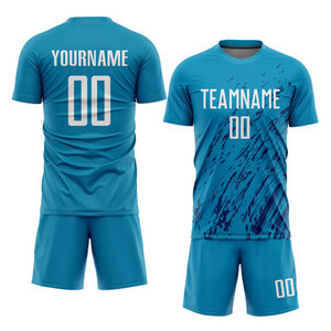 Camiseta de fútbol transpirable de poliéster 100%, técnica de alta impresión, ropa de entrenamiento para adultos, uniforme de fútbol de diseño OEM personalizado - Product Image 1