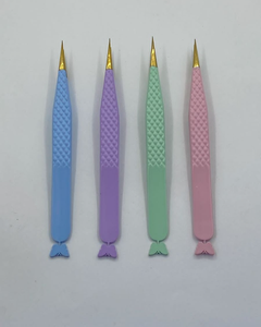 Pince à épiler pour faux cils en acier inoxydable de qualité fine droite et incurvée - Product Image 3