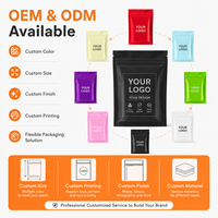 Custom Logo Bedrukt Food Spice Zakje Verpakking Stand Pp Zip Lock 3.5G 1 Pond Mylar Zakken Window Box Set Kindveilige Opslag