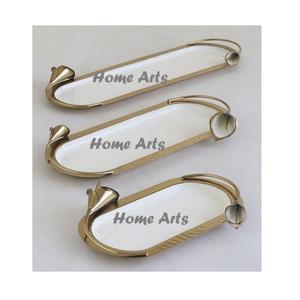 Conjunto de 3 bandejas para servir comida de forma ovalada, nuevo diseño, bandeja de aluminio para servir té y café para proveedor mayorista - Product Image 5