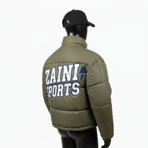 แจ็กเก็ตแบบพรีเมียมของผู้หญิง380 GSM ผ้าโพลีเอสเตอร์สูงสีเขียวมะกอกปักโลโก้ได้ตามต้องการ - Product Image 5