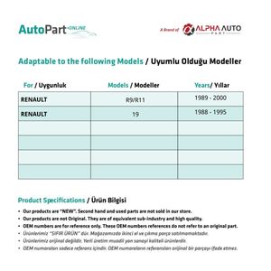 Jeu de goupilles de porte en acier pour Renault 9/11,19 - Product Image 2