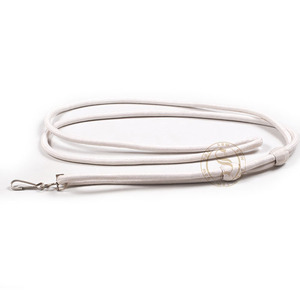 สายคล้องคอสีขาวคุณภาพสูงพร้อมตะขอเงินสำหรับสายคล้องคอสำหรับงานพิธีทำด้วยมือสีและดีไซน์ตามสั่ง - Product Image 1