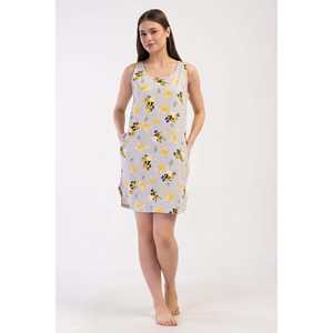 Tunique à col rond et manches larges pour femme avec poches ovales et débardeur intégré - Product Image 4