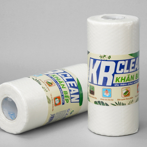 Krclean-Paños de limpieza desechables, toallitas de cocina superabsorbentes para platos, mesas, círculo blanco sostenible, 100 hojas - Product Image 3