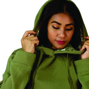 Pull à capuche pour femmes en gros Star Figure Enterprises' Blank Colorful Silk Lined Hood Winter Woven 3D Pattern Made in Bulk - Product Image 2