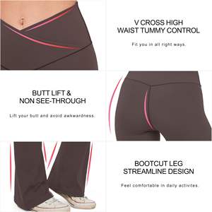 กางเกงโยคะขาบานไซส์พิเศษของผู้หญิงกางเกงขาบาน - Product Image 6