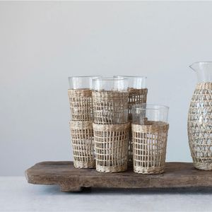 Nouvelle arrivée 2024 supports de verre en osier naturel lanternes et bocaux à bougies porte-gobelets conceptions OEM décor de maison en bambou personnalisé - Product Image 5