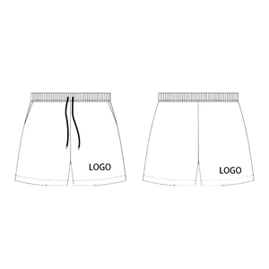 Shorts de plage décontractés d'été pour hommes, séchage rapide, respirants, taille élastique, grandes tailles, en tissu peigné uni – Vente en gros - Product Image 4