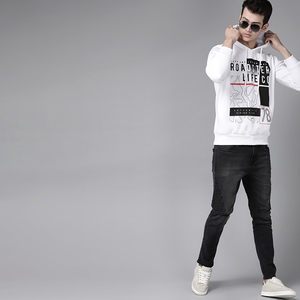 Sudadera con Capucha Fit2Fight OEM, Línea Moderna, Impresión DTF Blanca, Sudadera Blanca para Hombre, Sudadera con Capucha de Algodón con Estampado Gráfico de Alta Calidad - Product Image 3