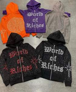 ผู้ผลิตเสื้อฮู้ดดี้พิมพ์ลายสกรีนตามสั่งจำนวนมาก เสื้อฮู้ดดี้ผ้าฟลีซแบบสวมหัวเรียบๆ พร้อมตัวเลือกพิมพ์โลโก้ที่ด้านหลังและหน้าอก - Product Image 5