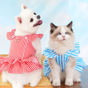 Designer Cute Stylish Fashion Print Simple Spring Summer Pet Dress <b>Clothes</b> Comfortable Breathable Luxury Wholesale for <b>Cats</b> - Product Image 1