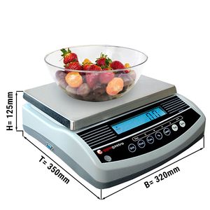 Báscula Digital de Cocina / Báscula Aprobada para Uso Comercial - Capacidad: 3 kg - Graduación: 1 g - Plataforma: 300x235 mm - Resistente al Agua IP44 - Product Image 2