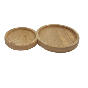 Bandeja para servir de madera con acabado natural, regalo elegante para el uso de la Mesa de Ramadán en el hogar y el hotel - Product Image 1