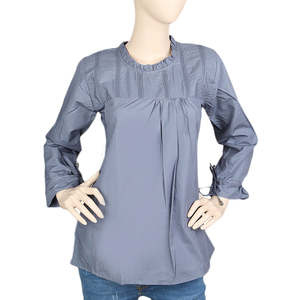 Haut occidental à manches longues pour femme - Gris - Product Image 1