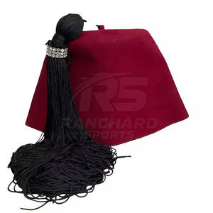 Custom Logo Masonic Fez <b>Hat</b> Red Felt Cap <b>Mens</b> Masonic Fez <b>Hat</b> Red Felt Embroidery Fez <b>Hats</b> - Product Image 3