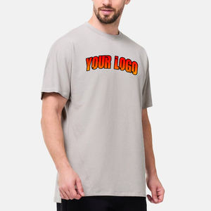 Camisetas de hombre de gran tamaño de alta calidad 100% algodón hombro caído logotipo impreso personalizado ropa de calle estilo peso pesado - Product Image 4