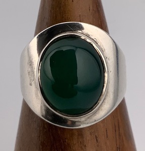 925 Sterling Silver Handmade Classic <b>Ring</b> Oval Cut Green Onyx Perfect Natural Gemstone <b>Crystal</b> Wedding Anniversary Gift for - Product Image 2