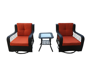 Muebles de mimbre de PE para jardín, silla giratoria, sofá, precio barato, alta calidad - Product Image 6