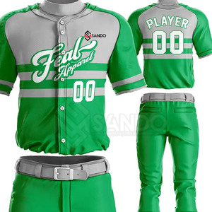 Uniforme de béisbol transpirable de talla grande para hombre, uniforme de béisbol al por mayor, uniformes de béisbol sostenibles - Product Image 6